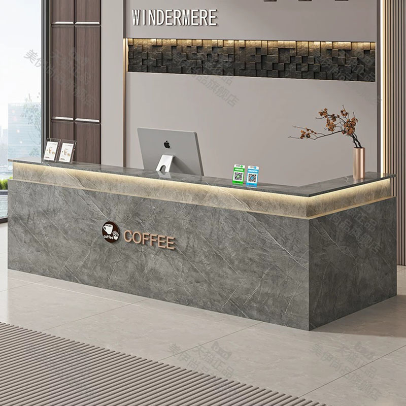 Office Furniture - مكاتب استقبال بتصميم بسيط، رفوف عصرية
