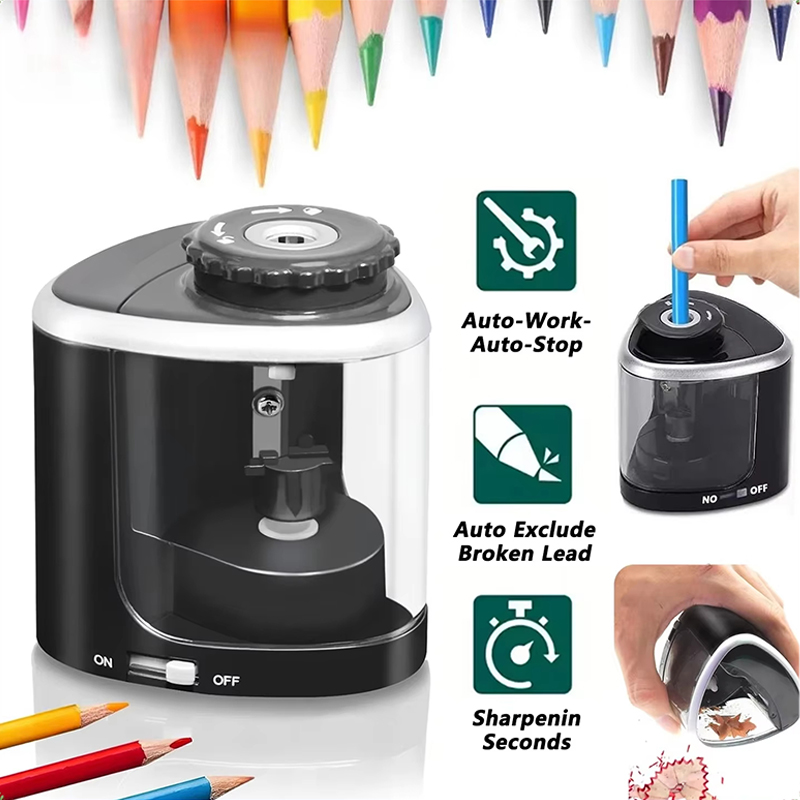 Electric Pencil Sharpener Usb - مبراة أقلام كهربائية أوتوماتيكية للمكتب، أداة