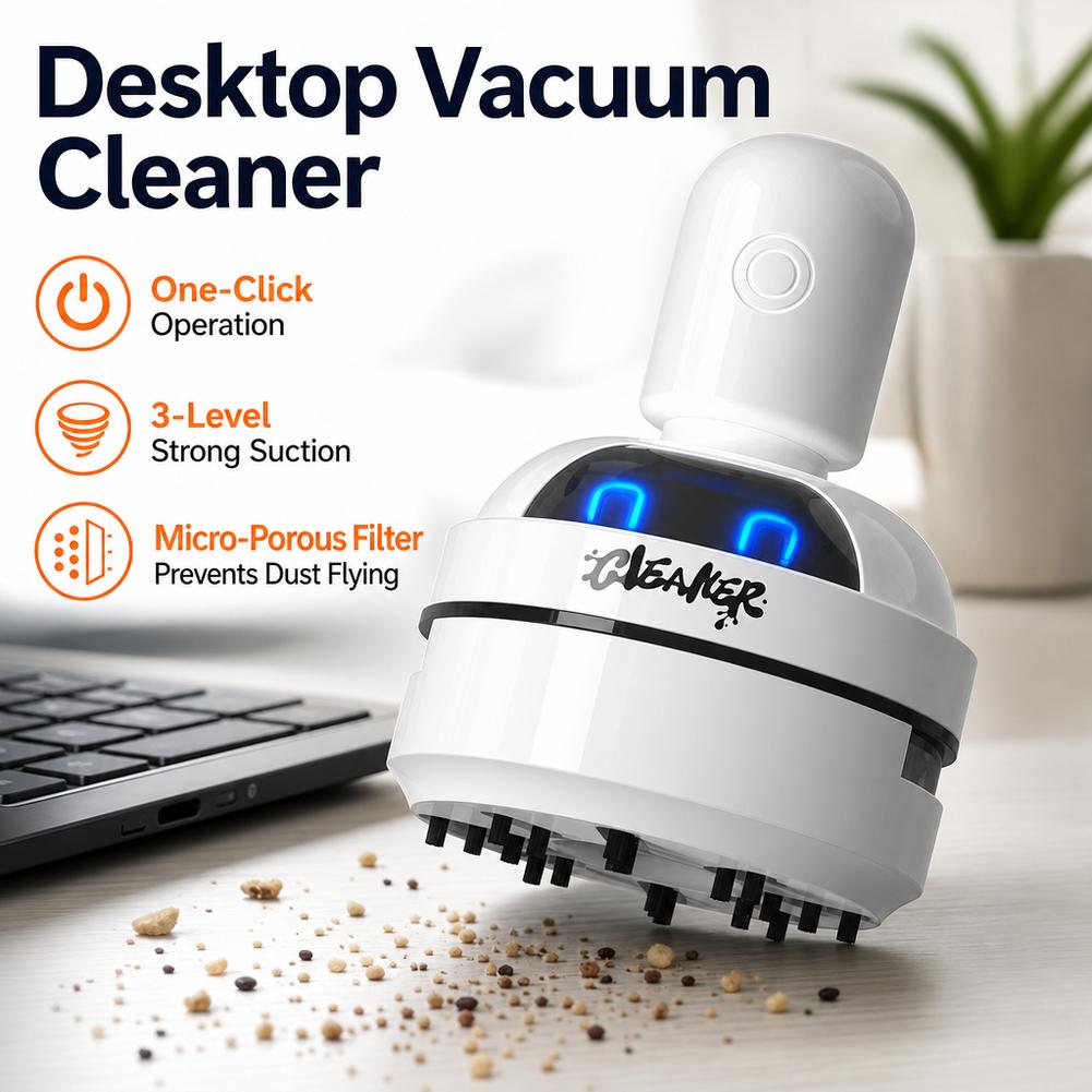 Mini Desktop Vacuum Cleaner For Eraser Dust - مكنسة كهربائية صغيرة قابلة لإعادة الشحن