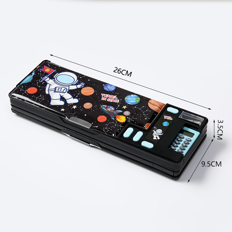 Scientific Calculator For Secondary School - صندوق قرطاسية بلاستيكي مدمج لطلاب المدارس