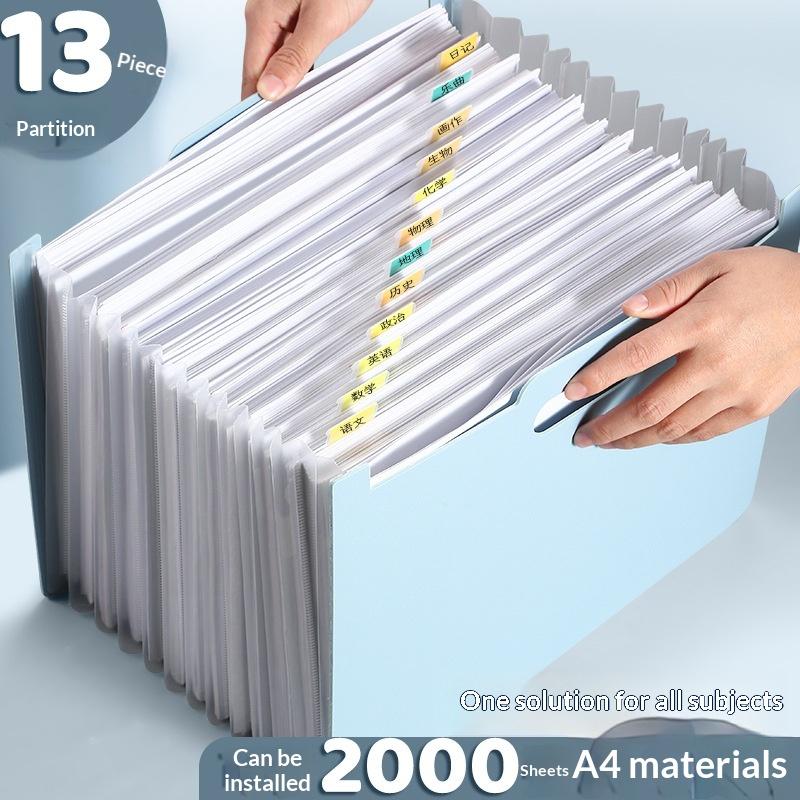 Expandable Accordion File Folder 13 Pockets - مجلد ملفات قابل للتوسيع بتصميم الأكورديون