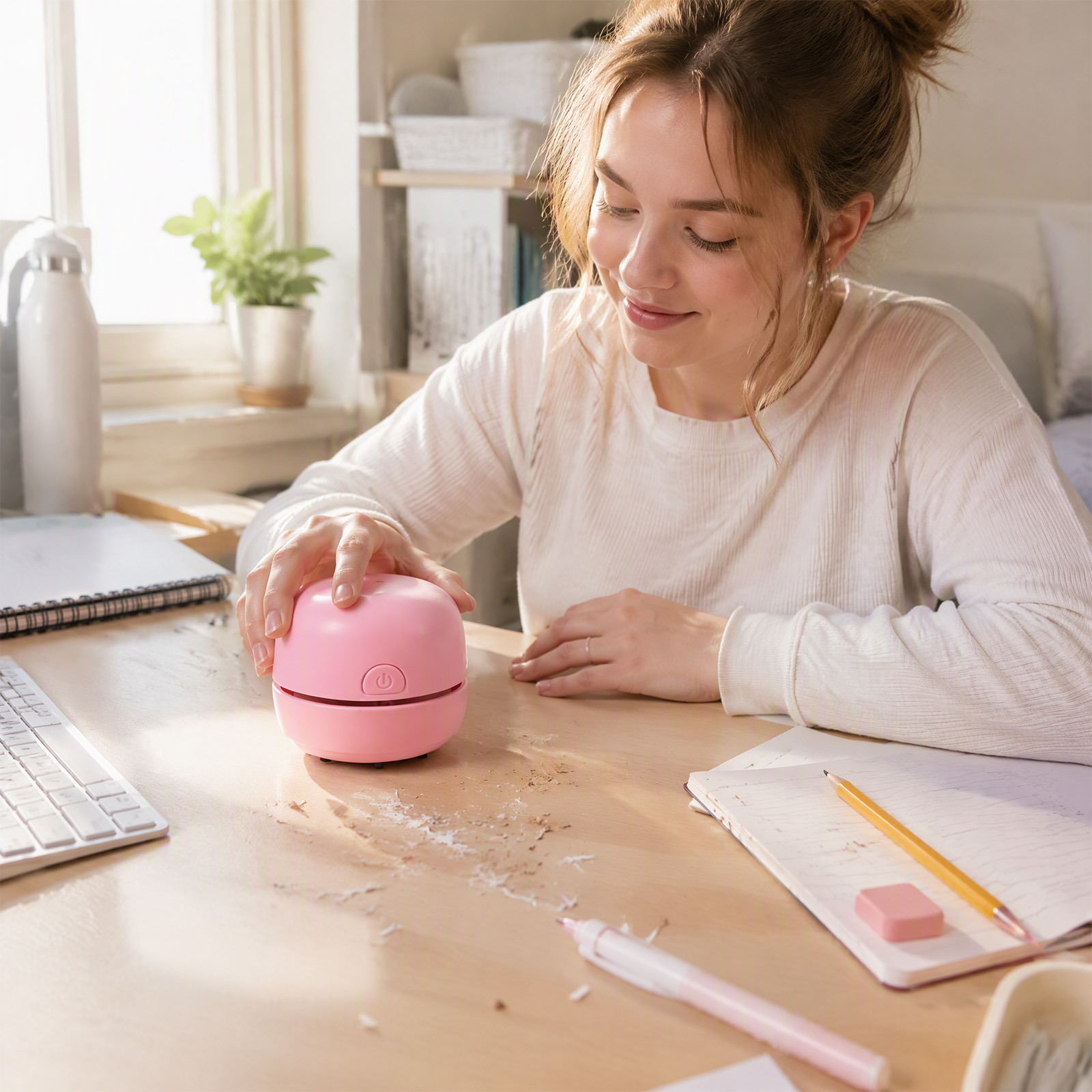 مكنسة كهربائية صغيرة محمولة لا - مراجعة Mini Desktop Vacuum Cleaner For Eraser Dust وسعره