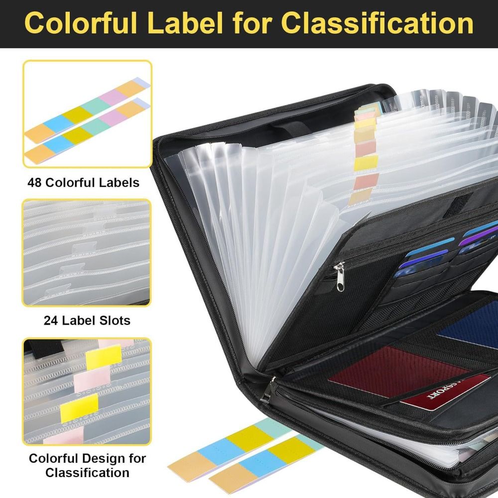 13 جيوب منظم ملفات الأكورديون  - مراجعة Expandable Accordion File Folder 13 Pockets وسعره