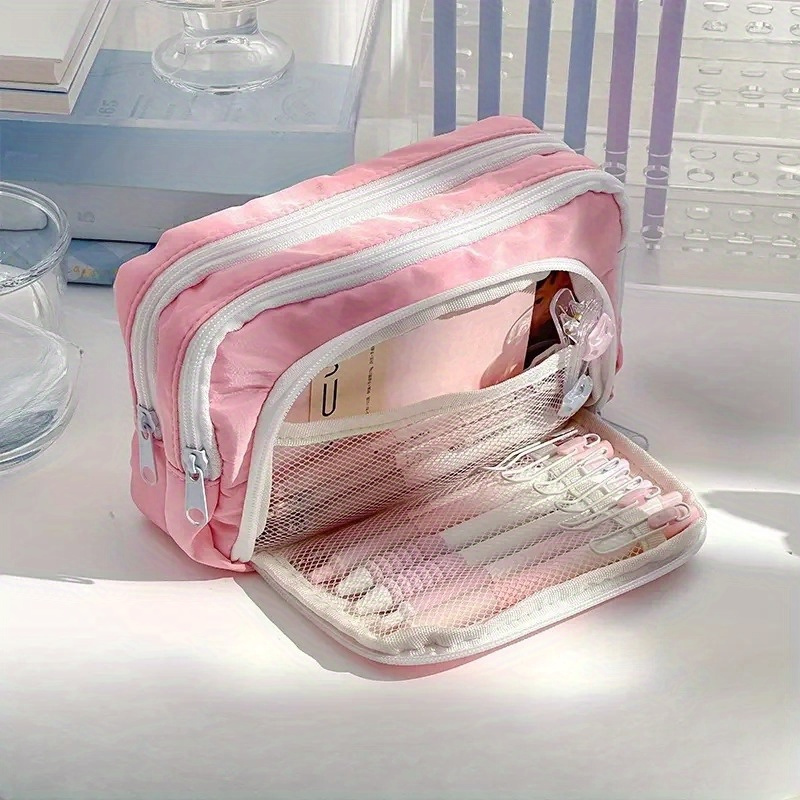 حقيبة أقلام رصاص كبيرة السعة ل - مراجعة Aesthetic Large Pencil Case Pouch وسعره