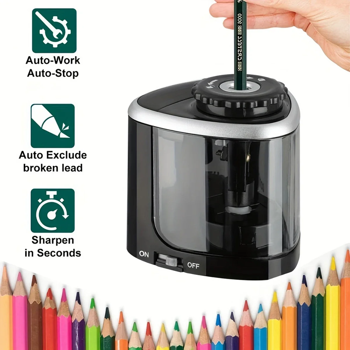 مبراة كهربائية تجميع سطح المكت - مراجعة Electric Pencil Sharpener Usb وسعره