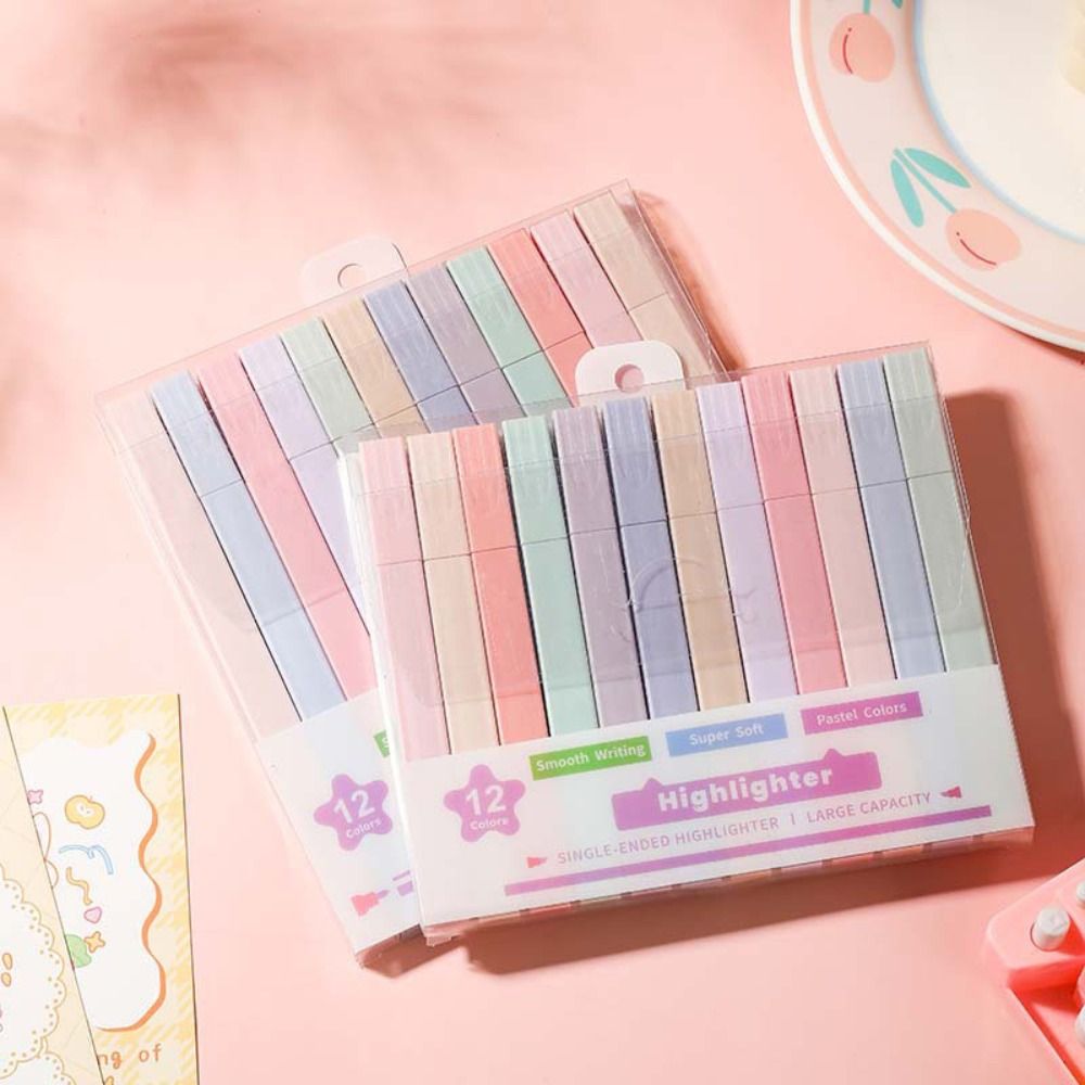 أقلام تحديد برأسين، لوازم ثابت - مراجعة Pastel Highlighter Set Double Ended وسعره