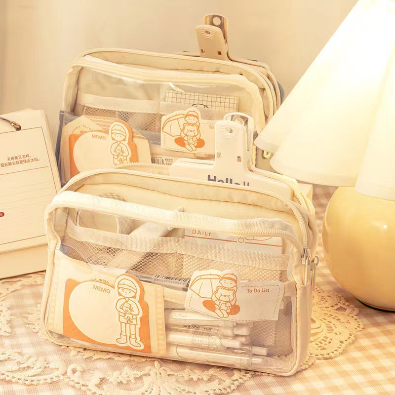 اللوازم المدرسية الجمالية سعة  - مراجعة Aesthetic Large Pencil Case Pouch وسعره