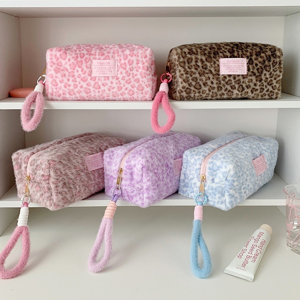 حقيبة أقلام بنقشة الفهد مع حبل - مراجعة Aesthetic Large Pencil Case Pouch وسعره