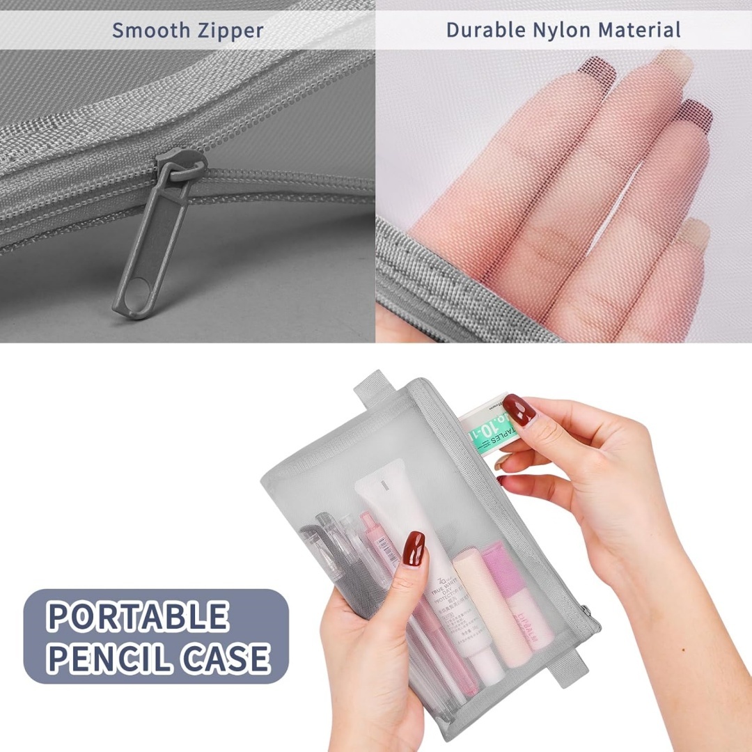 المحمولة مكتب القرطاسية الحقيب - مراجعة Clear Mesh Pencil Pouch For Exam وسعره