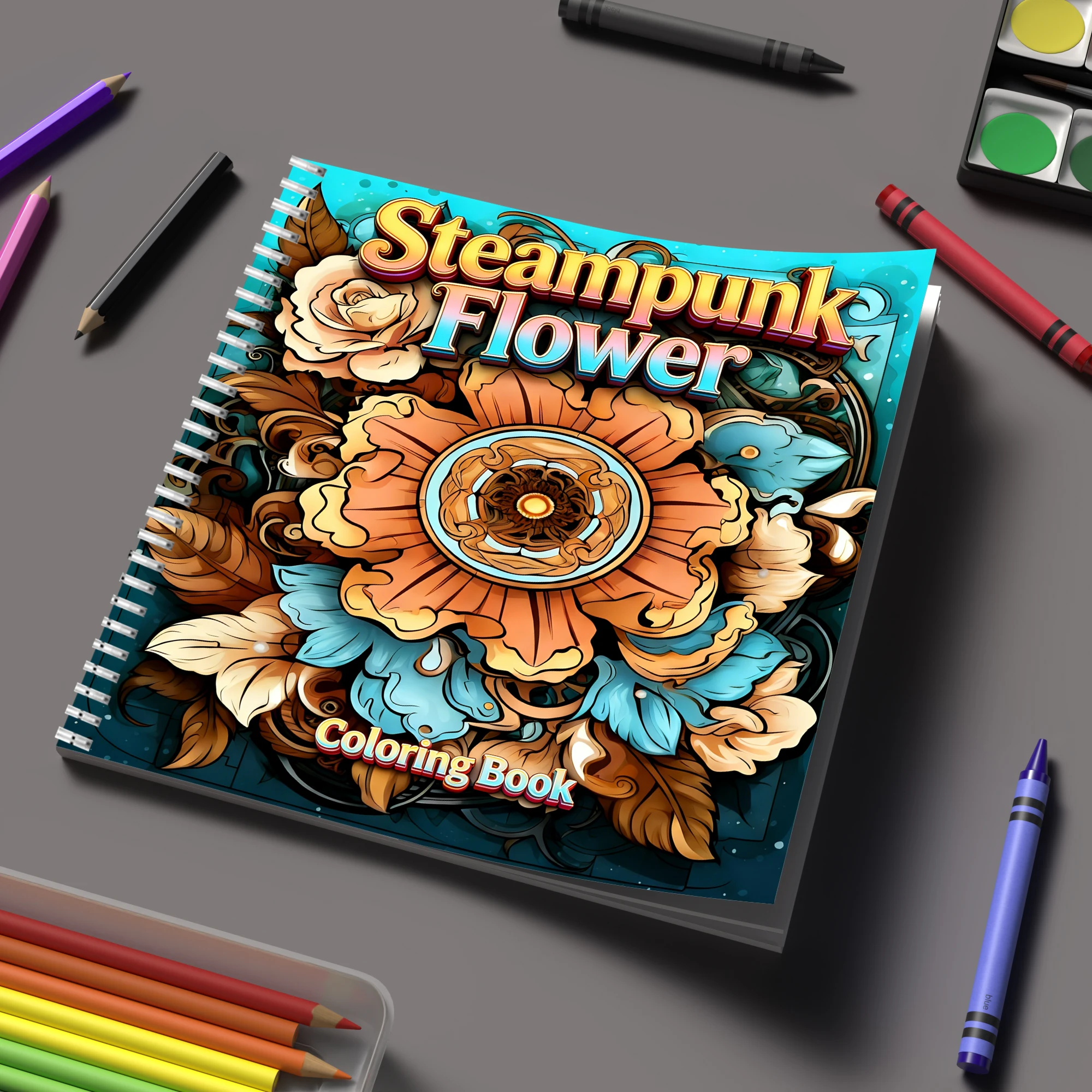 كتاب تلوين بتصميم زهور ستيمبان - مراجعة School Supplies وسعره