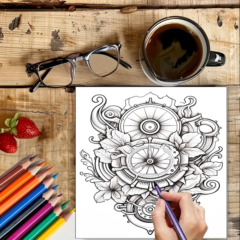 كتاب تلوين بتصميم زهور ستيمبان - مراجعة School Supplies وسعره